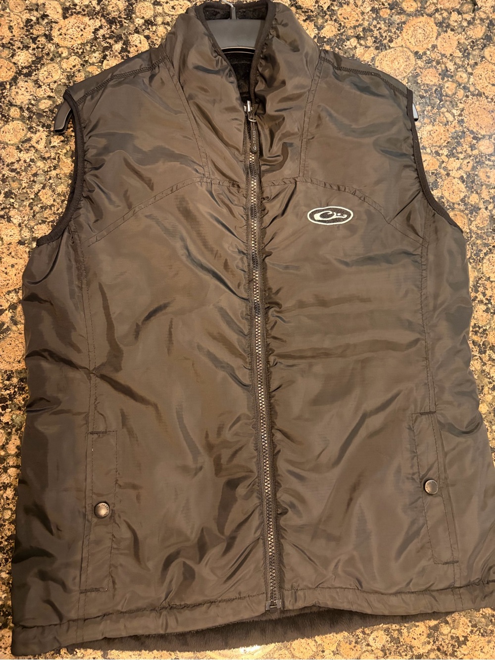 Drake Waterfowl Reversible Black Fleece & Quilted Vest